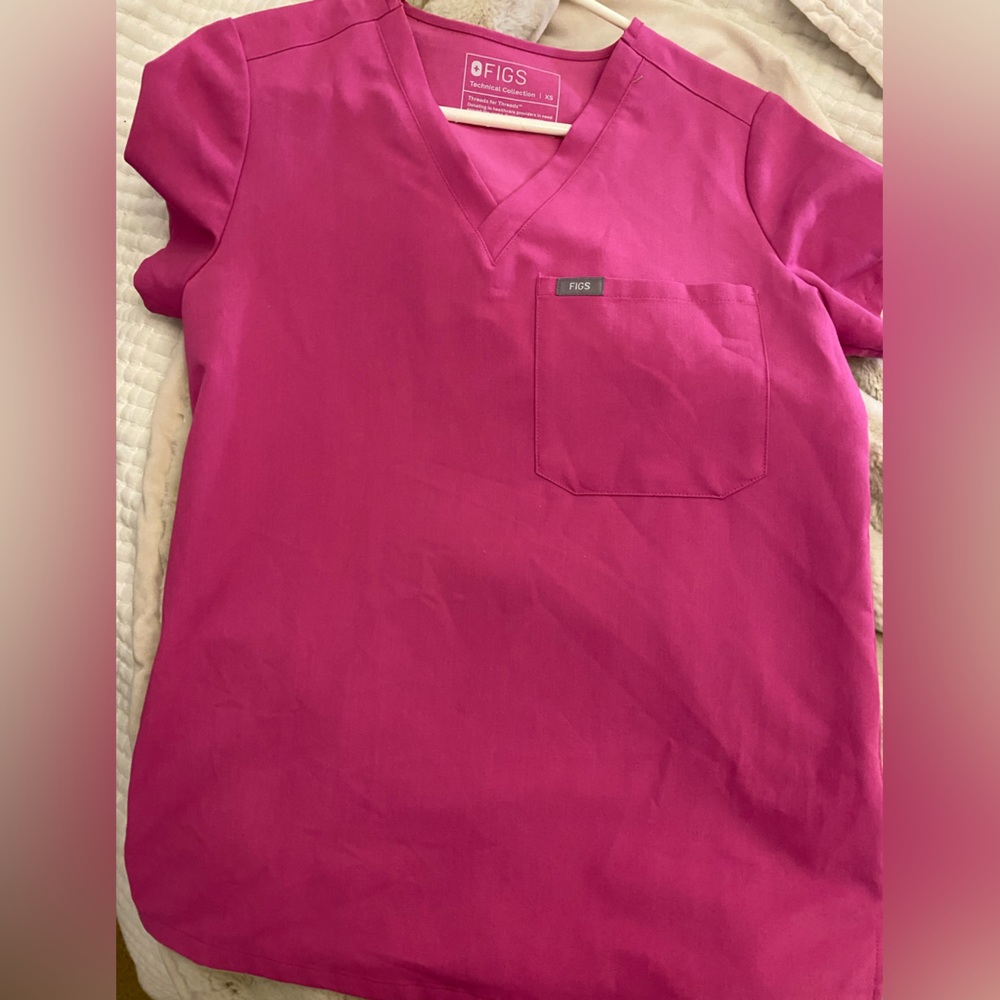 Figs Catarina One Pocket Scrub Top; “Electric Orchid” (LIMITED EDITION)